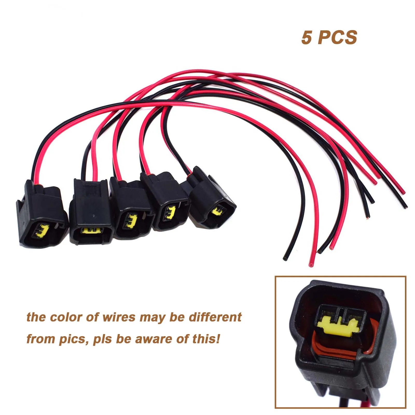 5 PCS WOLFIGO 1/5/8 шт. для Ford Катушка зажигания 2-контактный разъем жгута проводов косичка для модульных систем 4,6 5,4 6,8 Кобра Мустанг 1P1258, PT5742 - Цвет: 5 PCS
