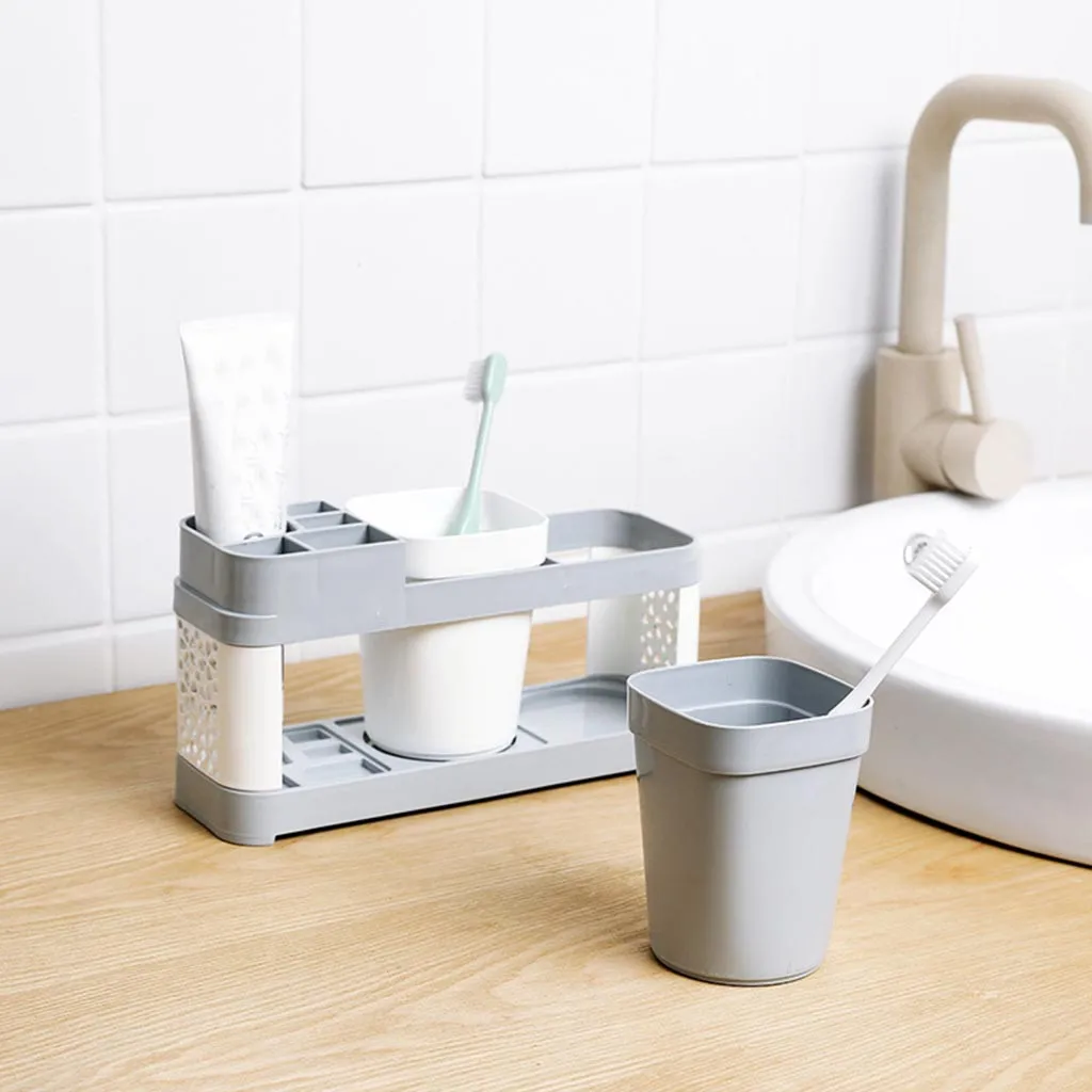 Подставка для зубных щеток, набор пластиковых стаканчиков, полка для ванной, подставка для хранения зубной пасты, диспенсер для пасты, портативный инструмент Y1