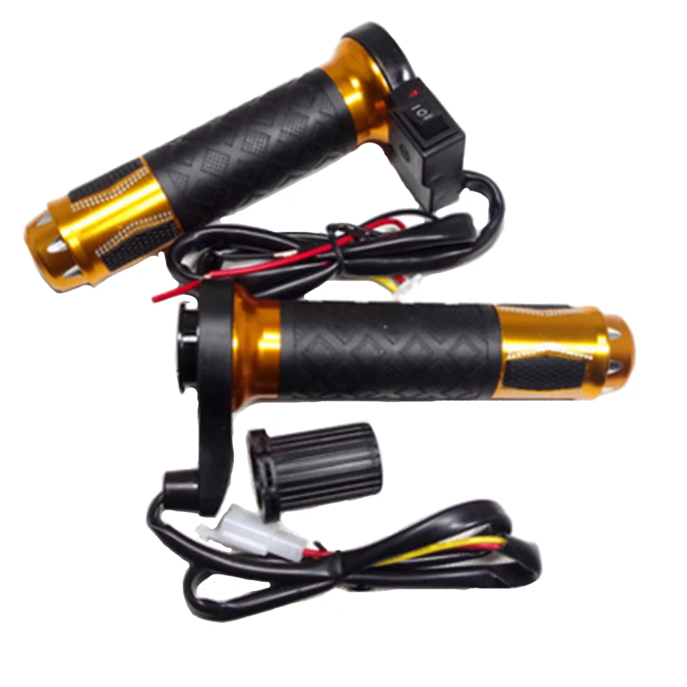 12V Передняя универсальная велосипедная водительская теплая мотоциклетная рукоятка, зимняя сменная Крышка для скутера на открытом воздухе из алюминиевого сплава с подогревом