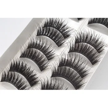 

10 Pairs Of Mechanism Half manual False Eyelash Hard Stems Lengthen Thick j802