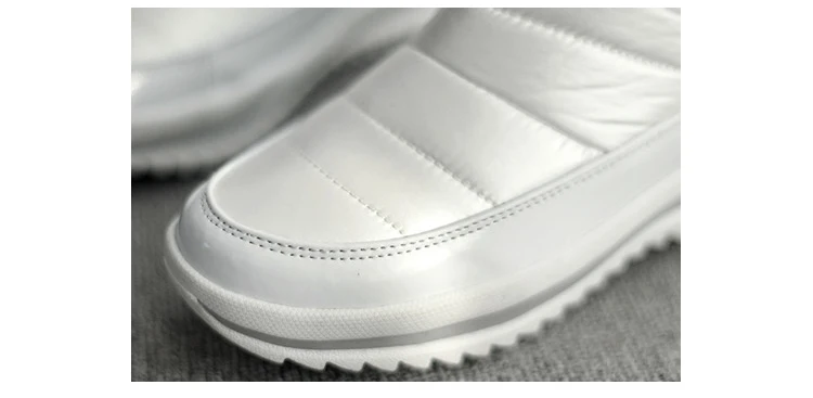 Женские зимние ботинки водонепроницаемые женские зимние теплые ботинки однотонные ботильоны с плюшевой подкладкой, Нескользящие ботинки серого и белого цвета меховая подкладка, Размеры 35-41