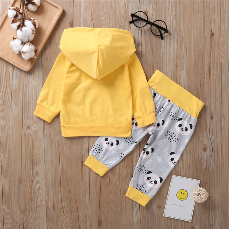 baby clothes Infant Baby Boys Girls Cartoon Pullover Hoodie T-shirt Tops+Pants Outfits Sets ubranka dla niemowlat #4N14 (6)