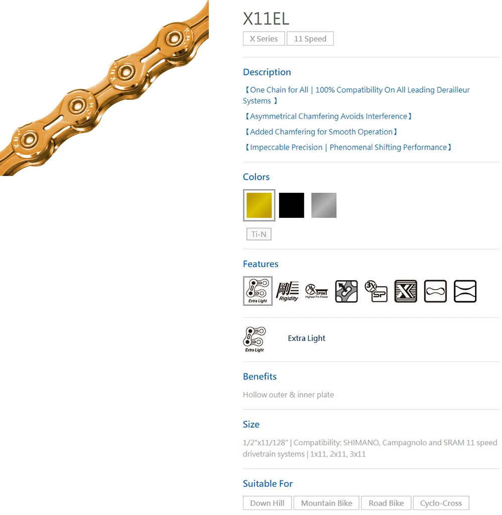 X8 X9 X11 X12 Mountain Road Bicycle Chains 8 9 10 11 12 Speed MTB Bike Chain 116 118 126L KMC Chains