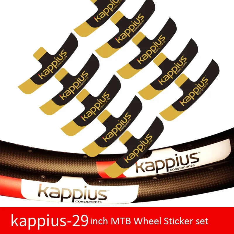 Два колеса наклейка набор для Kappius 29 дюймов горный велосипед MTB велосипедный обод Велоспорт Водонепроницаемые наклейки