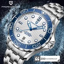 

2022 New PAGANI DESIGN Men Mechanical Wristwatch Luxury Automatic Watch Men NH35 200M Diver Watch For Men Sapphire Mirror clock