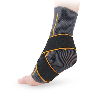 

1pc Basketball Striped Elastic Running Warm Ankle Support Brace Sprain Prevention Protector Strap Gym Nylon Sports Magic Sticker