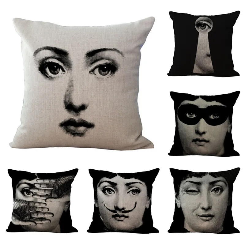 Декоративный чехол для подушки с милым рисунком fornasetti наволочка дивана домашний