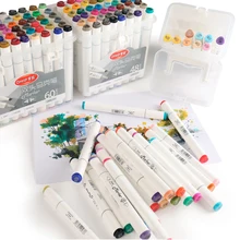 24/48/60/80/120 Color Art Markers Set Dual Headed Artist Sketch Oily Alcohol based markers For Animation Manga