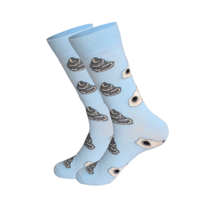 Компрессионные Мужские носки для скейтборда в стиле хип-хоп, Зебра, фламинго, цветные рисунки, забавные брендовые дизайнерские гольфы - Цвет: Snail