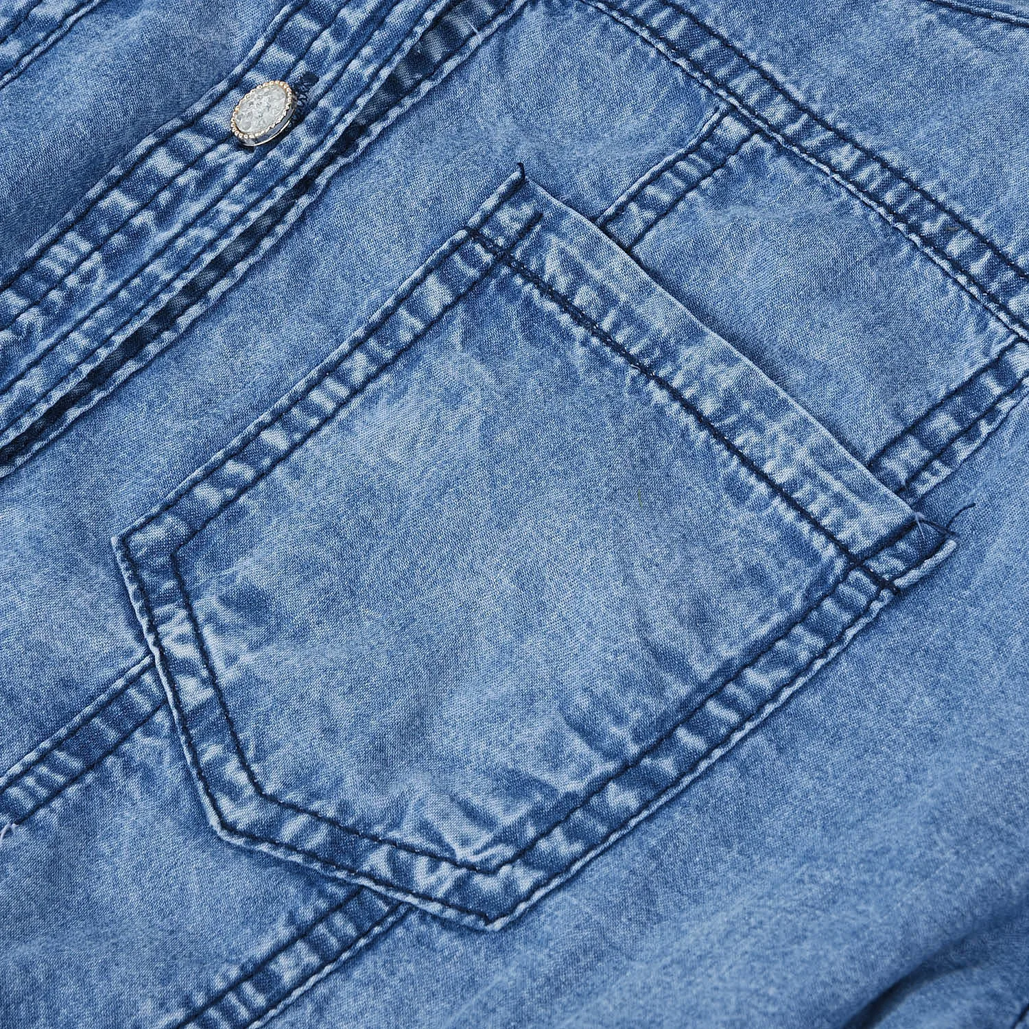 Najtaniej Kobiety Lady niebieski Denim kurtka koronki łączenie z długim rękawem znosić Jean jesień moda płaszcze topy