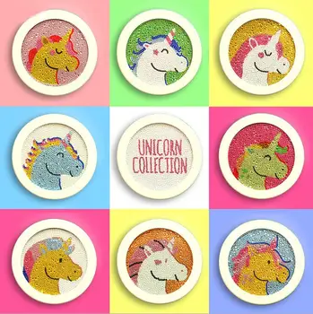

Handmade 5DIY round diamond size diamond new full diamond unicorn diamond painting cartoon home decoration gift