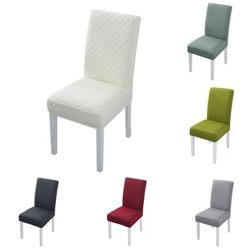 

Chair Cover 1 PCS Super Thick Cotton Spandex Dining Stretch One Piece Universal Chair Covers Machine Washable High Back Chair