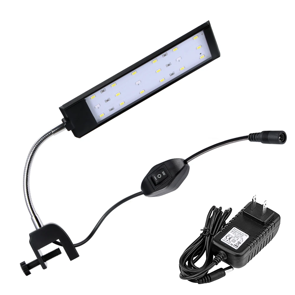 18LED US Plug Houkiper 18/27 Светодиодная лампа для аквариума освещение для аквариума Гибкая энергосберегающая Регулируемая зажим корпус из алюминиевого сплава - Цвет: 18LED US Plug