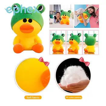

Ephex Cute Yellow Green Office Duck Doll Durable Pp Cotton Decoration Doll Soft Gifts Pre-School