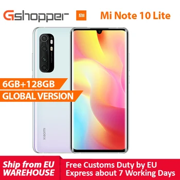 Перейти на Алиэкспресс и купить В наличии глобальная версия Xiaomi Mi Note 10 Lite 6 ГБ 128 ГБ Snapdragon 730G 64MP AI Quad Camera MIUI 11 5260 мАч аккумулятор NFC
