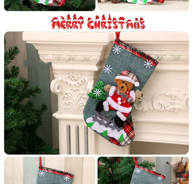 Рождественские украшения, рождественские носки, украшения, кулон, маленькие сапоги, Детский новогодний мешок конфет, подарок, украшение для камина, дерева