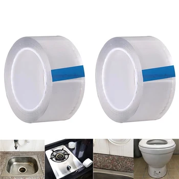 

Kitchen Sink Waterproof Mildew Strong Self-adhesive Transparent Tape Bathroom Toilet Crevice Strip Pool