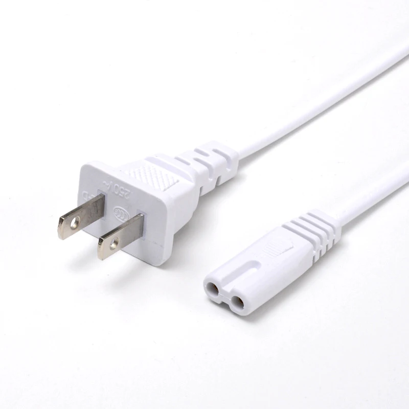 Description Picture 6 of item2 Pin Prong US EU to C7 C8 Extension Cable LED Light Power Cord American European Figure 8 Laptop Power Cable For PS4 1.5M 0.6M