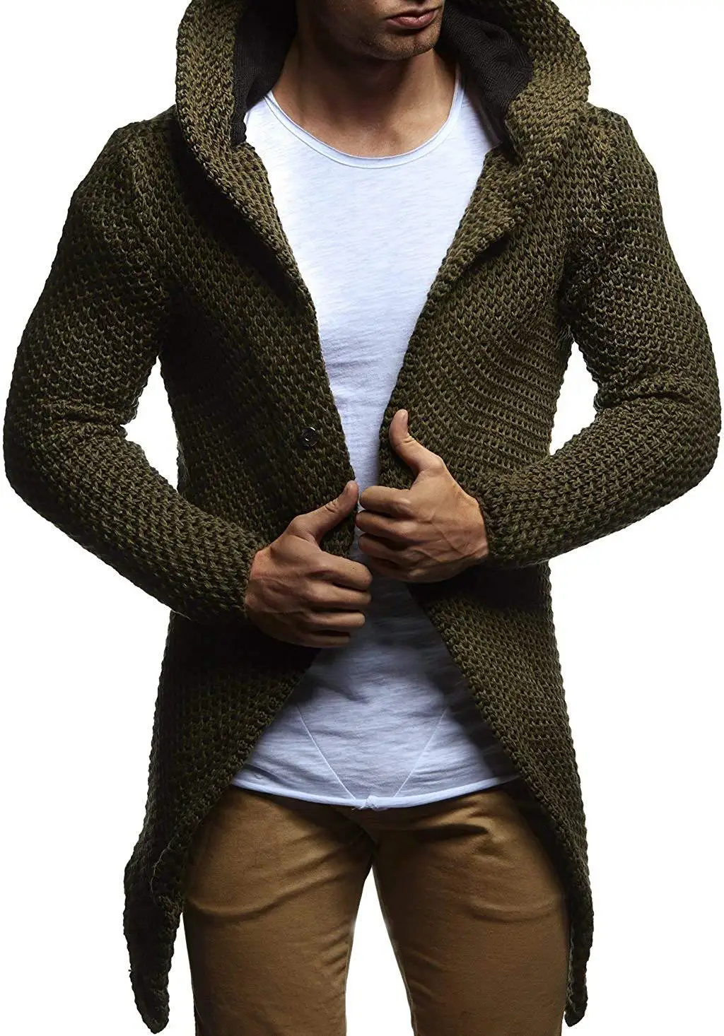 

2019 Autumn New Style Men Fashion Hooded Cardigan Sweater Coat Trend Europe And America Sweater Jj-ym032