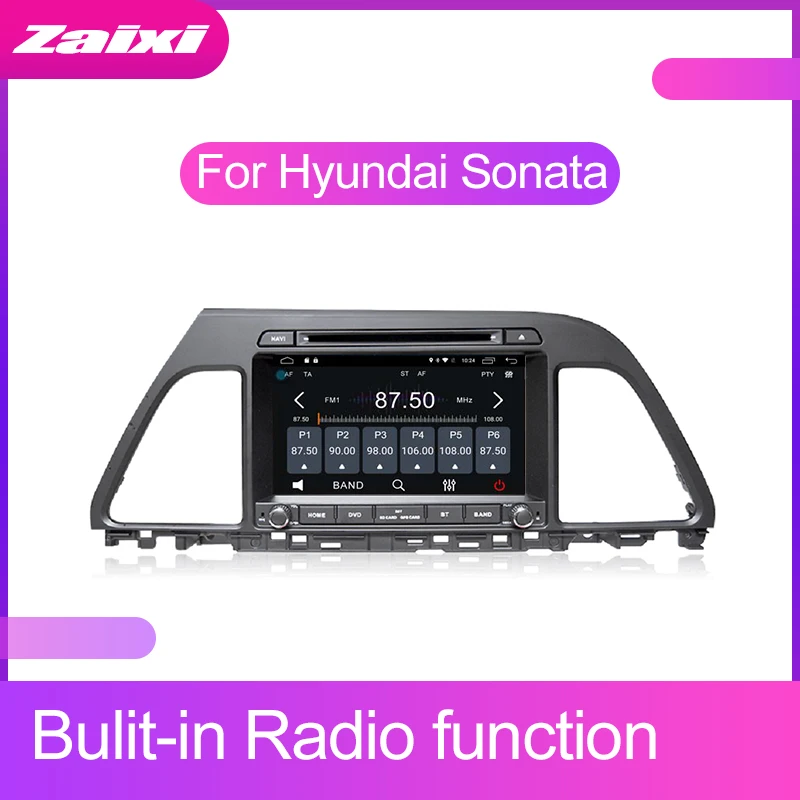 ZaiXi 2 DIN Android Сенсорный экран для hyundai Sonata~ автомобильный мультимедийный плеер Bluetooth gps WiFi навигатор fm-радиоприемник