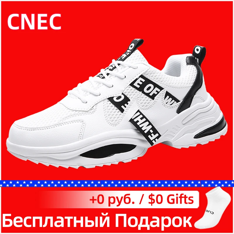 

2020 Genuine CNEC Sneakers Shoes For Man Whites Black Red Breathable Running Trainers Basket Homme Casual Fashion Sports Summer