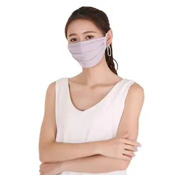 

Reusable Protective Mouth Mask Safety Mask Ice Silk Mask Thickened Disposable Mask Anti-Fog Sunshade Mask 1Pcs