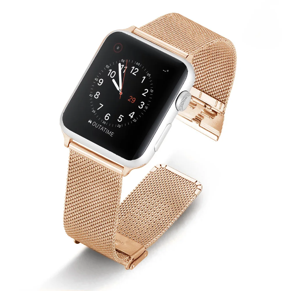 Milanese Mesh Hasp Band For Apple Watch Milanese Strap 38mm 40mm 42mm 44mm Strap For iWatch Series 1 2 3 4 Milanese Bracelet