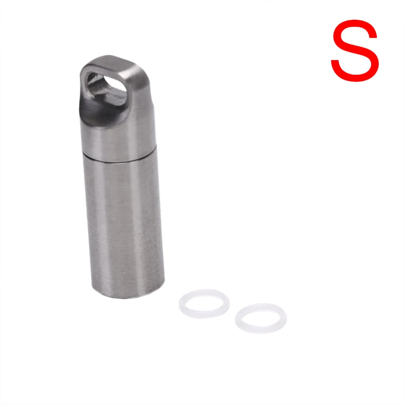 Mini Waterproof Capsule Seal Bottle Stainless Steel Outdoor Survival Pill Box Container