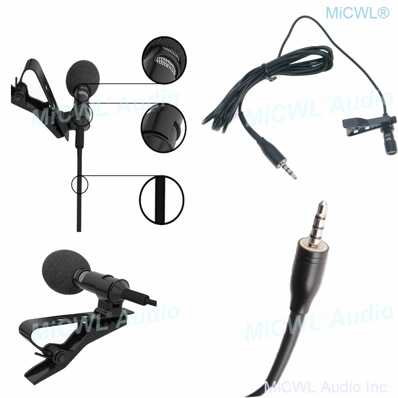 New Clip On Lapel Microphone Hands Free Wired Condenser Mini Lavalier Mic  3.5mm