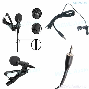 

2m Mini Portable Microphone Condenser Clip-on Lapel Lavalier Mic Wired Mikrofo/Microfon for Phone for Laptop