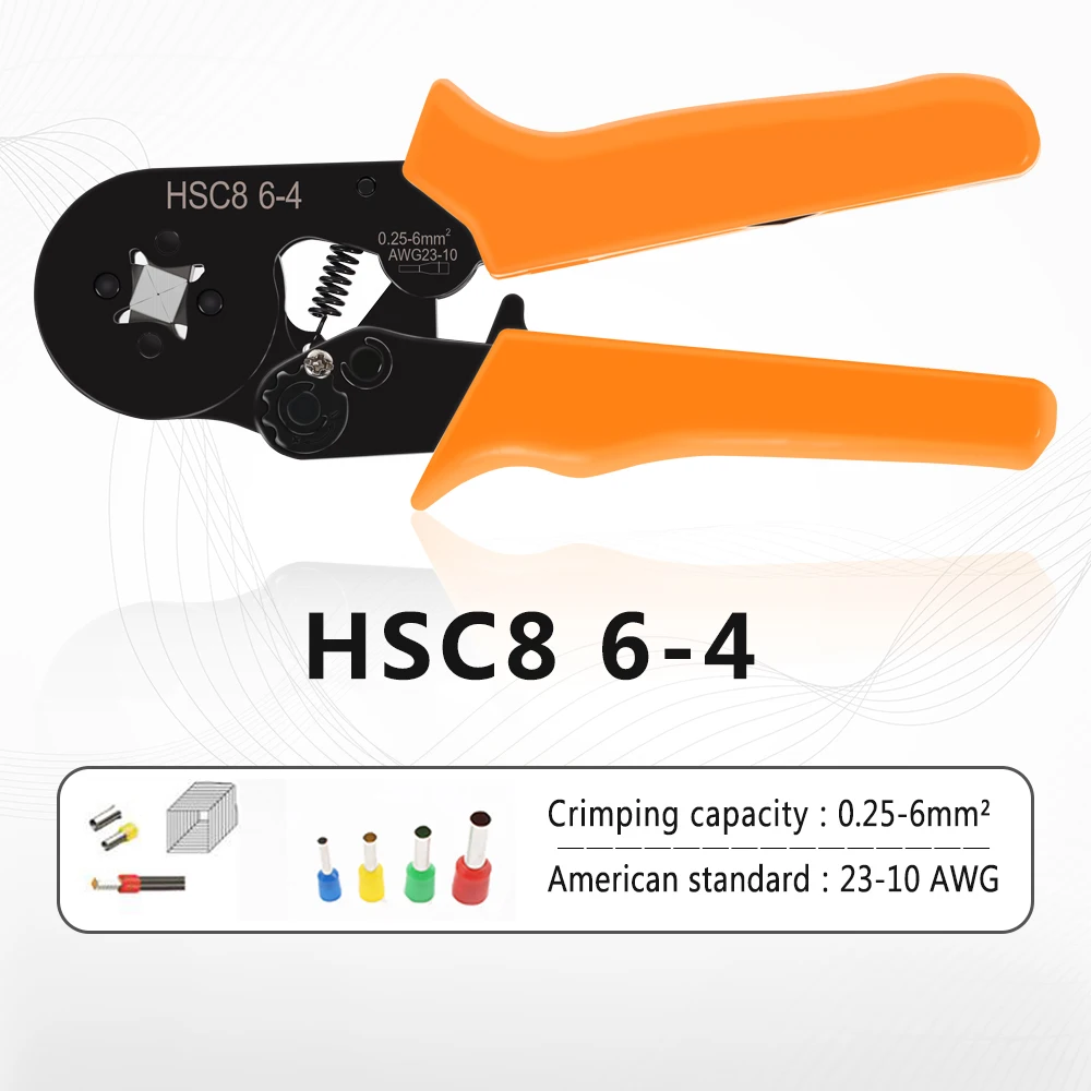 Мини Электрический зажим 23-10AWG 6-4A с 600 шт. коробка 0,25-6мм2 Высокоточный набор приспособлений для трубчатого терминала прессования