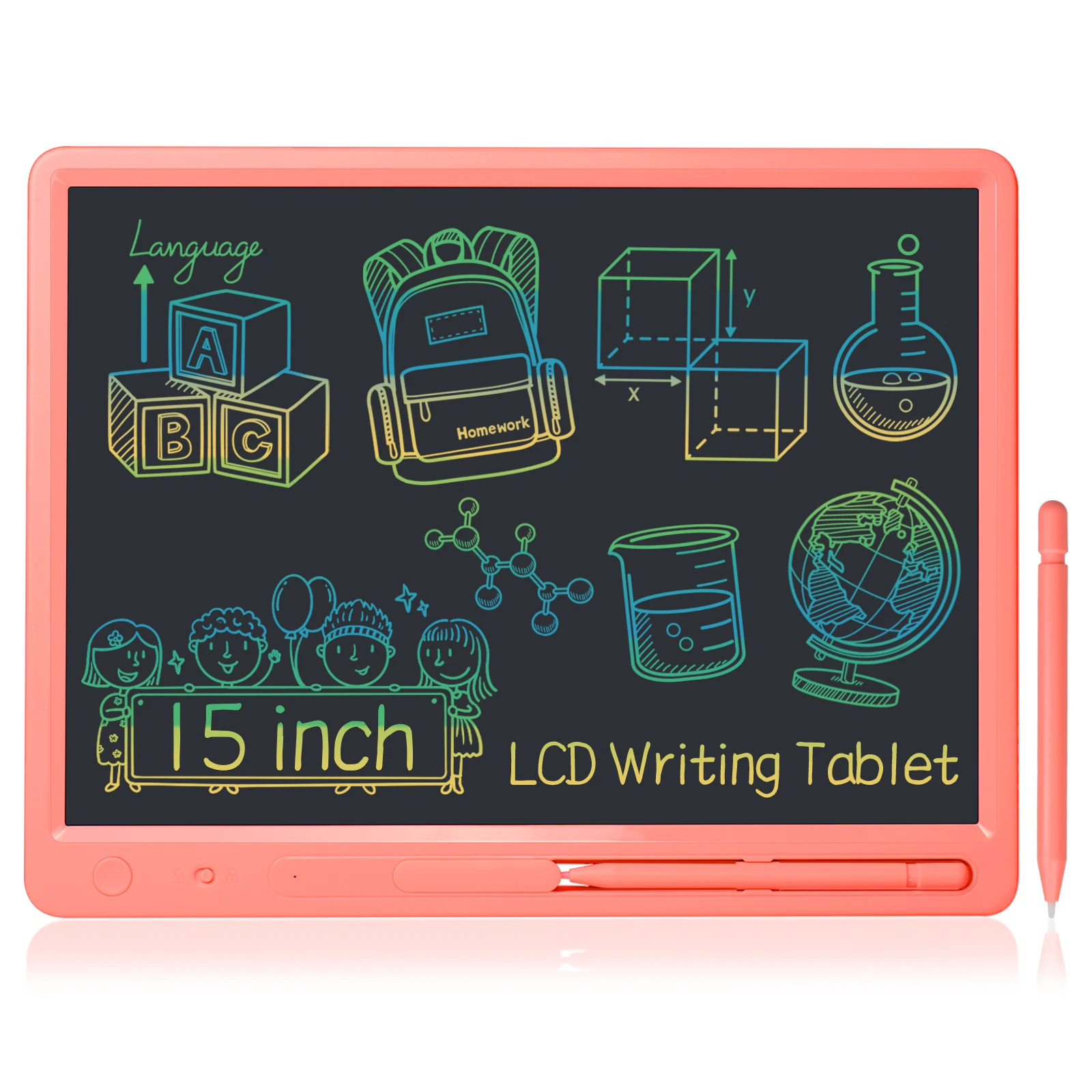 Big Size 15 Inch LCD Writing Tablet Wide Screen Memo Board Message Pad Educational Toys Business Notebook for Kids and Adults