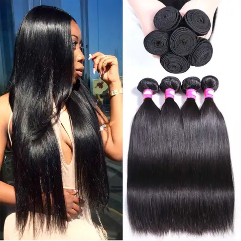 Deals Brazilian Straight Hair Weave Bundles 100 Human Hair Bundles
