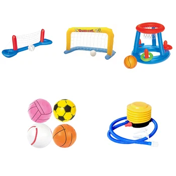 

Children Inflatable Beach Floating Hoops Swimming Pool Toys Ball Games Volleyball Basketball Water Sports Outdoor Playing