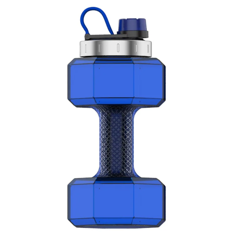 

New Style Creative Large Water Bottle 2.2L Stainless Steel Cover L Dumbbell Cup Outdoor Sports Large Capacity Bucket