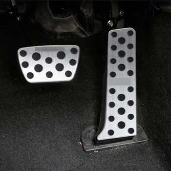 

Aluminum Non-slip Pedal Pad Cover Gas Brake Pedals Car Accelerator Gas Pedal Brake Pedal Footrest Pedal Plate For RAV4 RAV-4