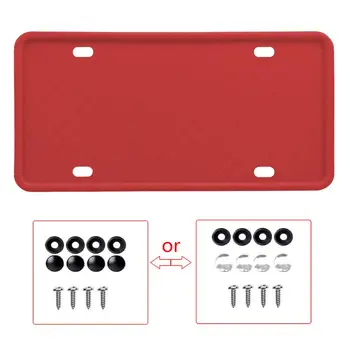 

Silicone Universal License Plate Frame Waterproof Antirust Anti-shake Cover