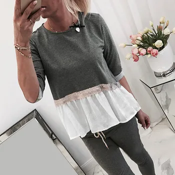 

2020 Tshirt Women Long Sleeve Casual O Neck T-shirt Casual Basic Elegant Tops Top Women Harajuku T Shirt