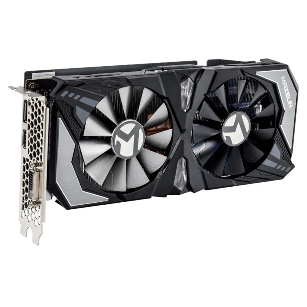 Видеокарта MAXSUN GTX 1660Ti Терминатор 6G NVIDIA GDDR6 192bit 12000MHz 1500MHz HDMI+ DVI 12nm 1536 шт GTX1660Ti видеокарта