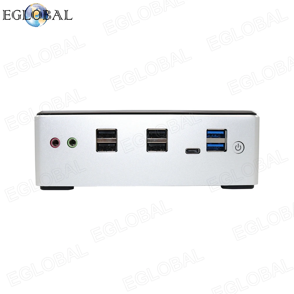 Eglobal Мини ПК NUC компьютер Intel i7 8550U i5 8250U 4 ядра 8 нитей 2* DDR4 2* Lans M.2 NVMe Win10 Pro Linux WiFi USB-C DP HDMI