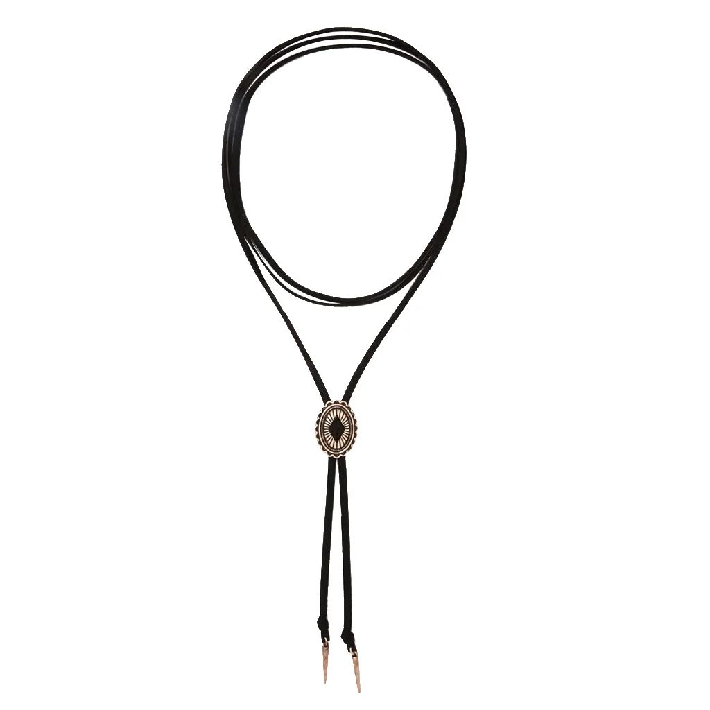 Punk Neck Strap Leather Wrap Choker Collar Rope Party Short Women Necklace