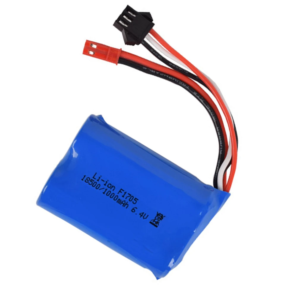 Литий ионный аккумулятор 6 4 В 1000 мАч для wltoys A303 A313 A323 A333 18500 аксессуары