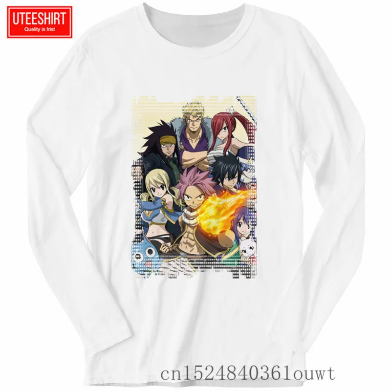 

Men Fairytail Japanese Famous Anime Fairy Tail Long Sleeve Print T-shirts Unisex Harajuku Funny T Shirts Long Sleeve T Shirt