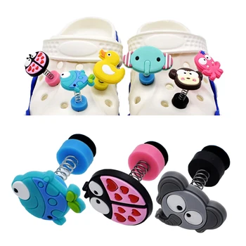 

1pc Cute Animals PVC Shoe Charms Shoe Accessories DIY Shoe Decoration For croc jibz Kids Creative Cartoon Spring Shoes Buckles