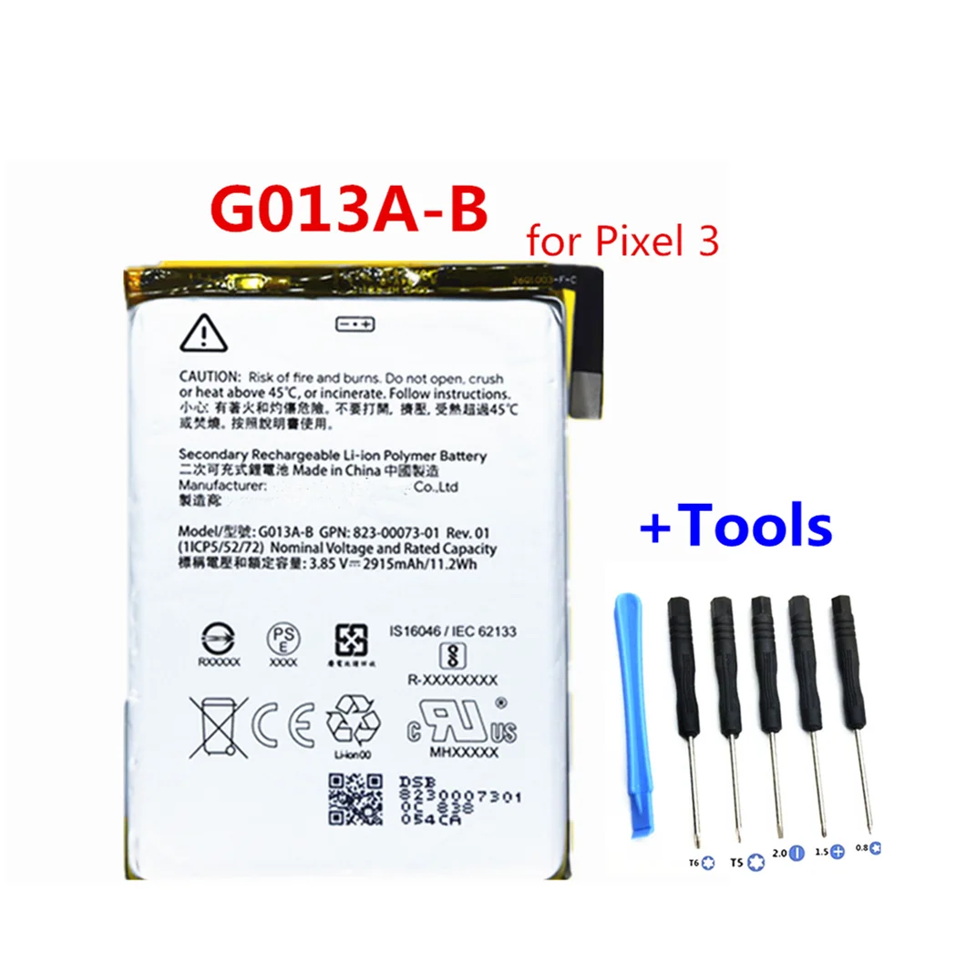 +Tools ! 2915mAh G013A-B Battery For HTC GOOGLE PIXEL 3 G013B G013A Phone High Quality Battery+Tracking Number | Мобильные телефоны