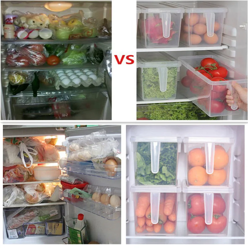 

Kitchen Transparent PP Storage Box Grains Beans Storage Contain Sealed Home Organizer Food Container Refrigerator Storage Boxes