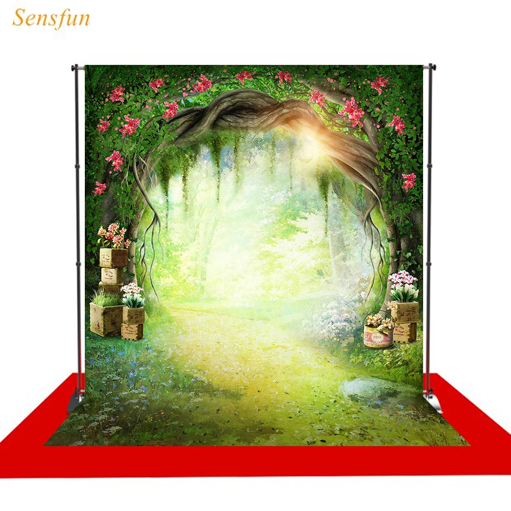 

Sensfun Photographic Background Spring Magic Forest Flowers Sunshine Bokeh Backdrop Photocall Photo Studio Photophone Shoot Prop