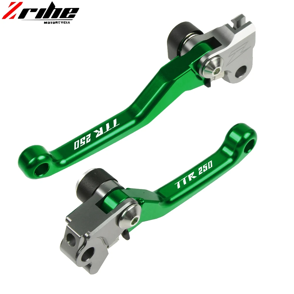 Для YAMAHA TTR250 TTR 250 1993 1994 1995 1996 1997 1998-2011 мотоцикла с ЧПУ для мотокросса питбайк Pivot тормозные рычаги сцепления - Цвет: Green