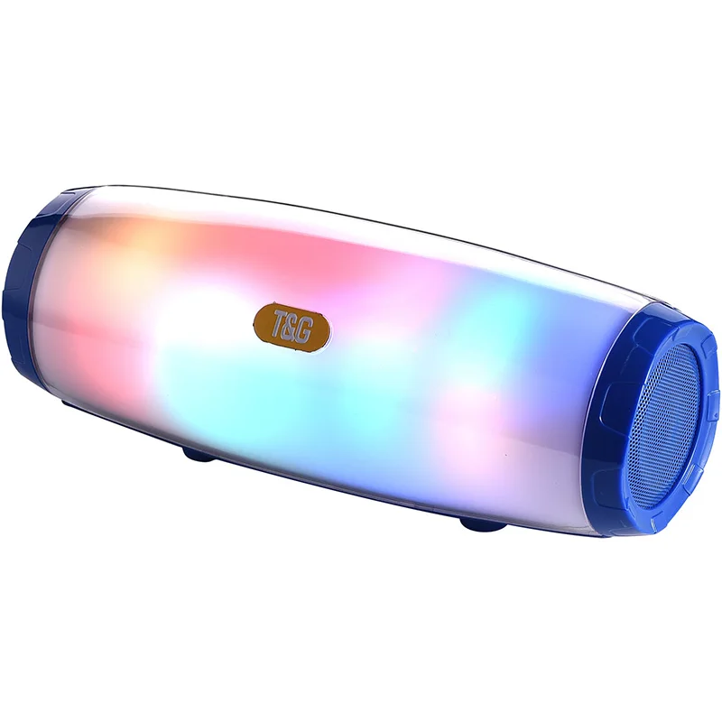 TG портативная колонка bluetooth 10W стерео колонки поддерживать FM радиоприемник USB LED Блютус колонка 3D акустическая система - Цвет: TG165 BLUE