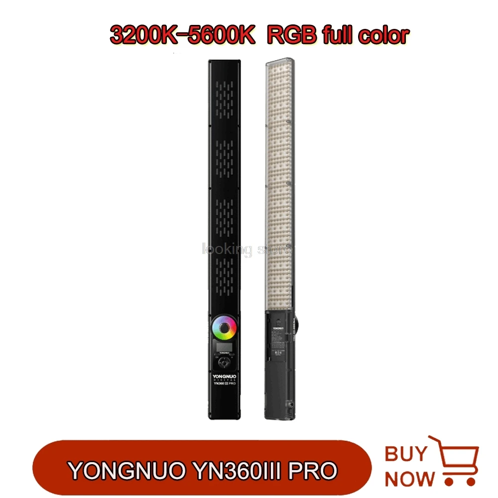 Yongnuo YN360 III Pro Handheld 3200K-5600K RGB Colorful Ice Stick LED Video Light Touch Adjusting Controlled by Phone App | Электроника